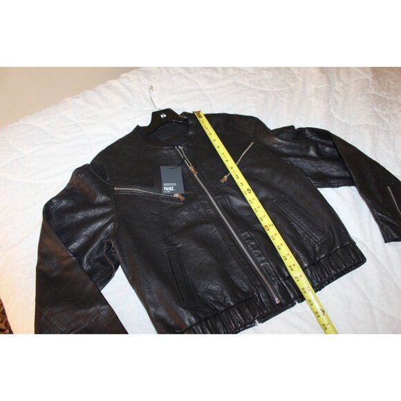 New with Tags -Paige "GIANNA" Leather Biker Jacket, color Black, size Medium - Picture 5 of 11